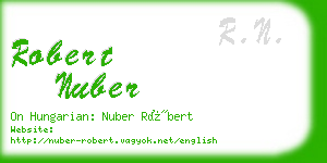 robert nuber business card